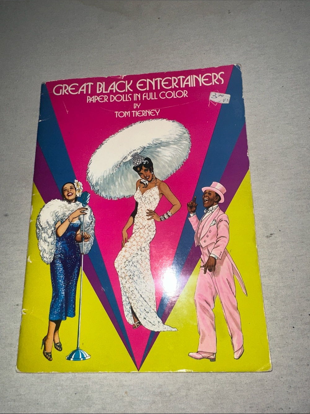 Great Black Entertainers Paper Dolls - Vibrant Pink & Yellow Cover